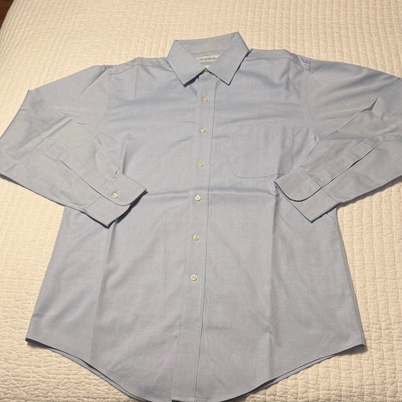 Brooks Brothers Slim Fit Non-Iron Light Blue Dress Shirt 15.5 - 33 - Picture 4 of 4